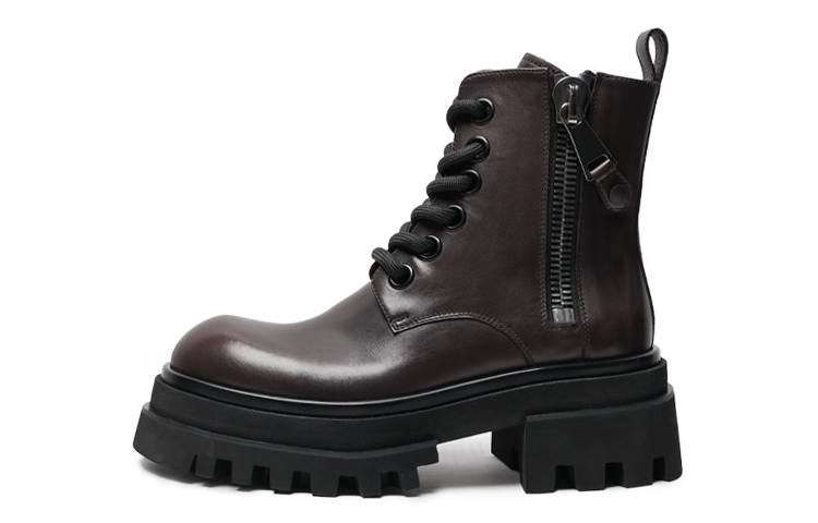 Viplander Viplander Crew Combat Boots 8cm Men's Coffee