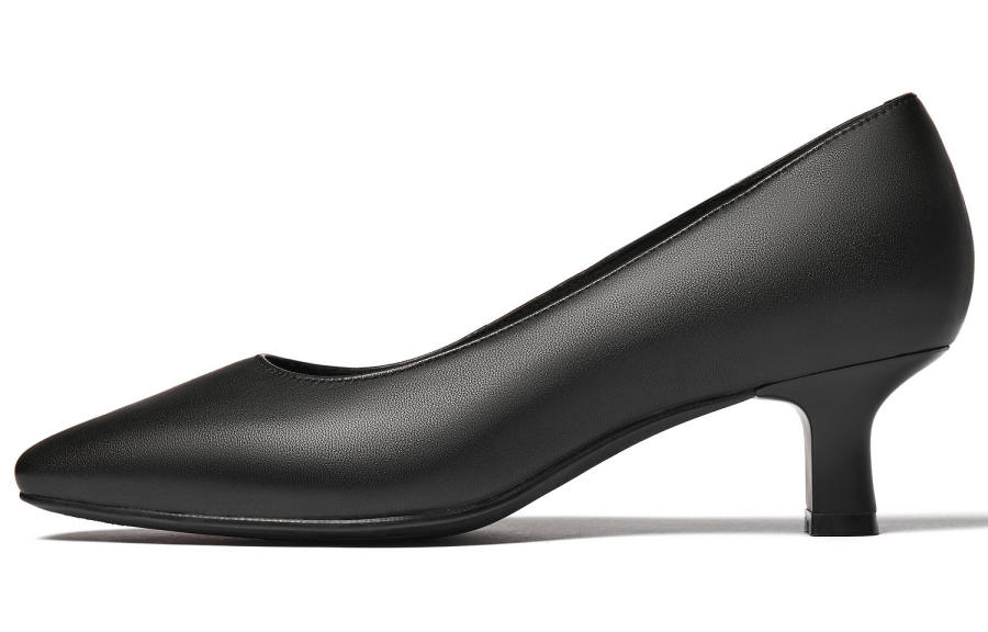 Clarks Sheepskin High Heels Women's Black