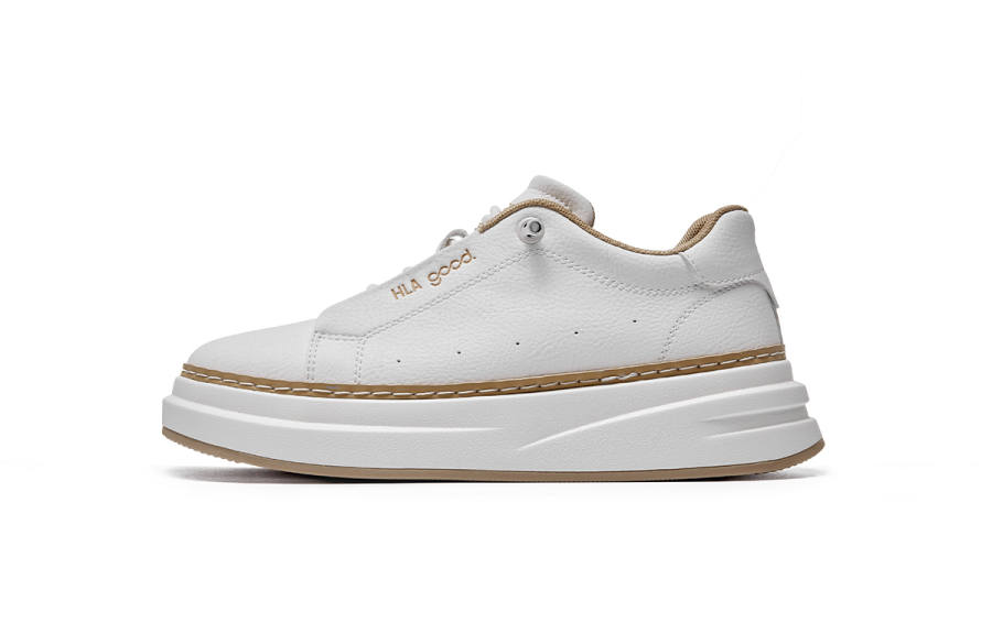 HLA Synthetic Leather, Textile Height Increasing Low top Skateboard Shoes Men's