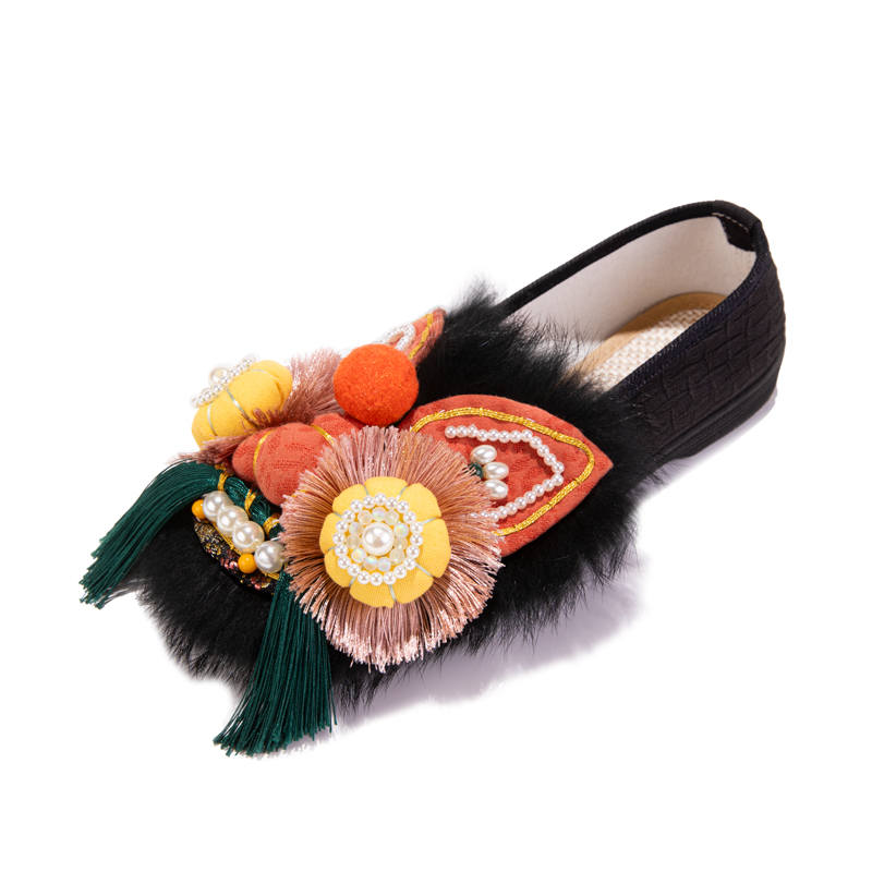 WUXIUYUAN Casual Shoes Women's Shuyan Single Black