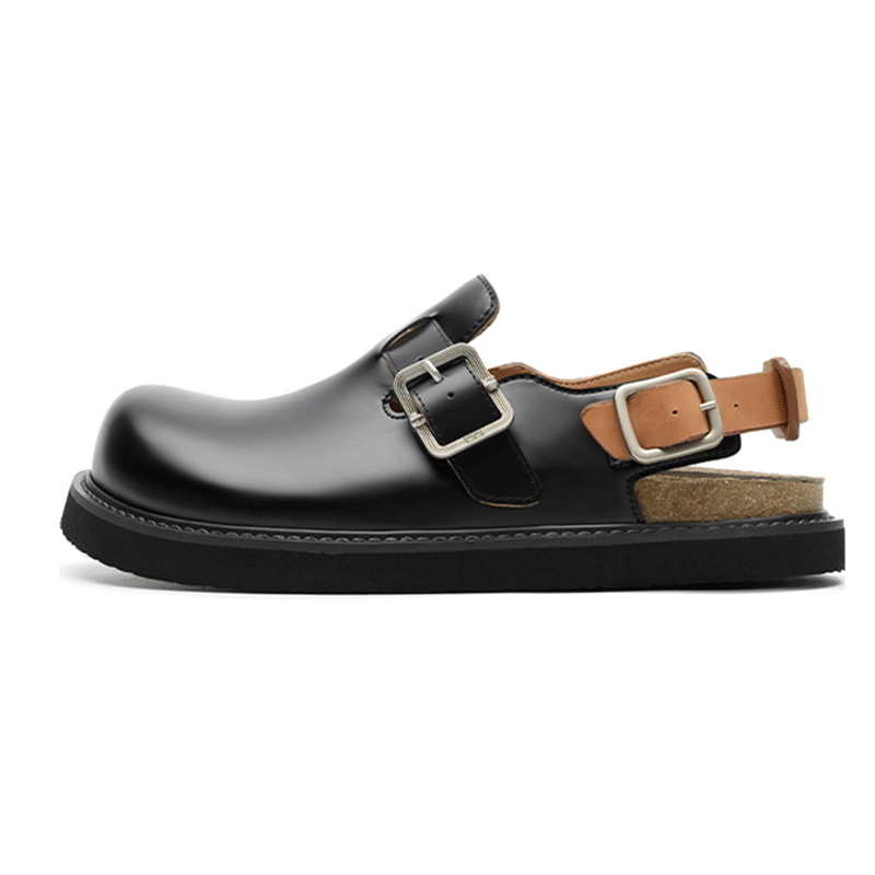 KREATE Top Grain Cow Leather Casual Shoes Men's Black
