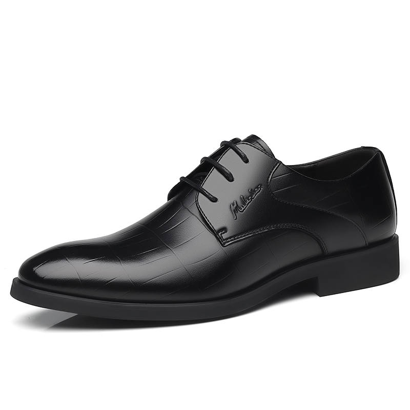 Mulinsen Cow Split Leather Dress Shoes Men's Black