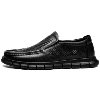CHINT Casual Leather Shoes Men's Low Top Black
