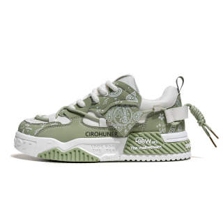 CIROHUNER Leather Low top Skateboard Shoes Men's