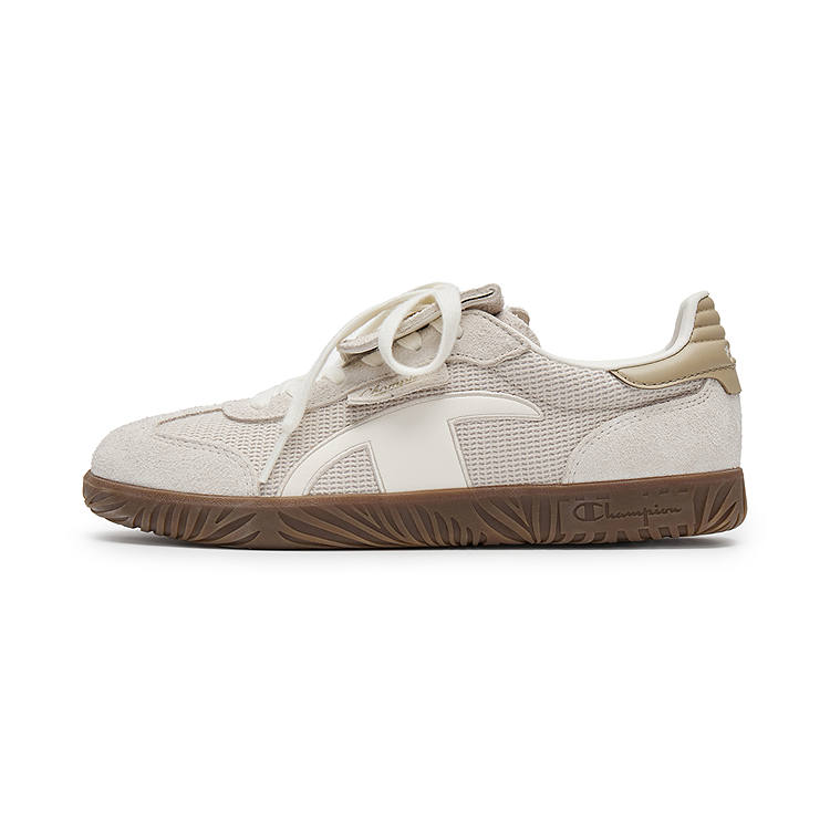 Champion T Trainers German Army Trainers Champ T Trainer Low top Skateboard Shoes Women's Pumice Gray/Milk White