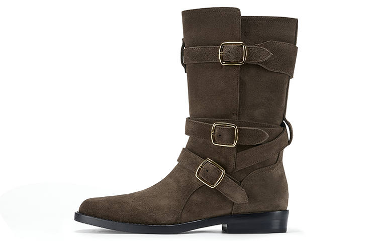 GG-CC GG CC Knight Boots Fashion Mid Calf Boots Women's