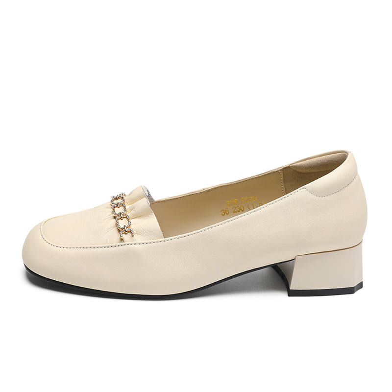 ZHR Top Grain Cow Leather Women's Casual Shoes 3.5cm Women's