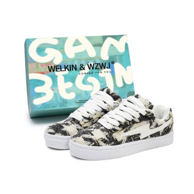 WELKIN&WZWJ Low top Skateboard Shoes Unisex Smoky Ink Gray