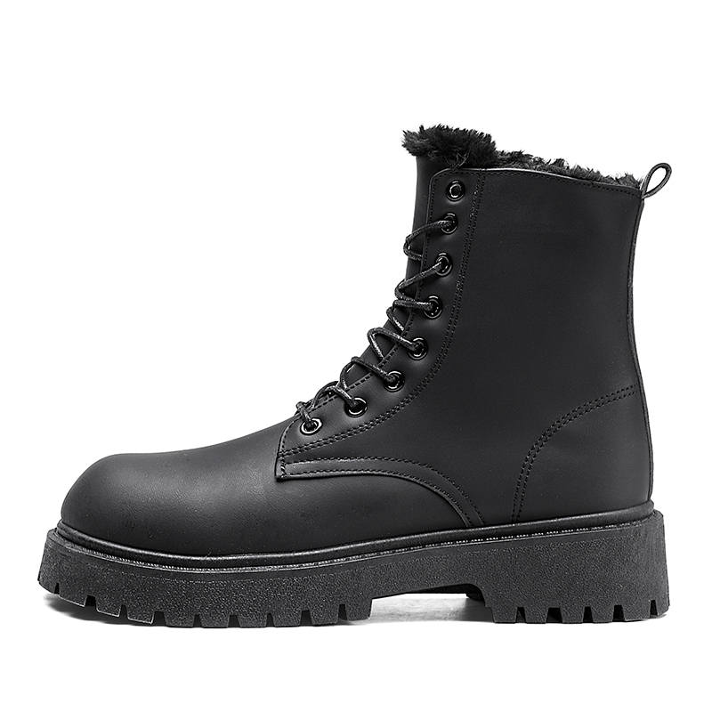 CariteSport Short Mid Calf Combat Boots Men's Black