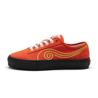 Nicolas.Li Microfiber Leather Low top Skateboard Shoes Women's Orange
