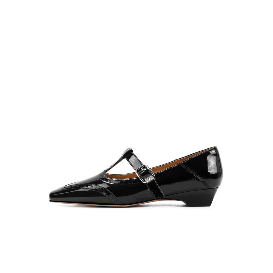 HARSON Mary Jane Shoes Women's Black/Ecru