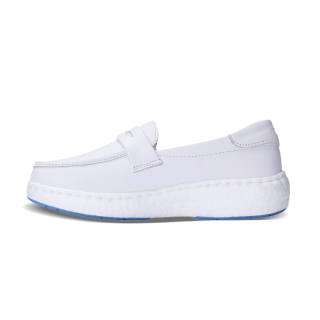 FEIYING Cherry Blossoms Loafers Women's White