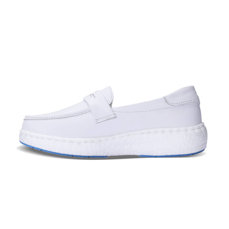 FEIYING Cherry Blossoms Loafers Women's White