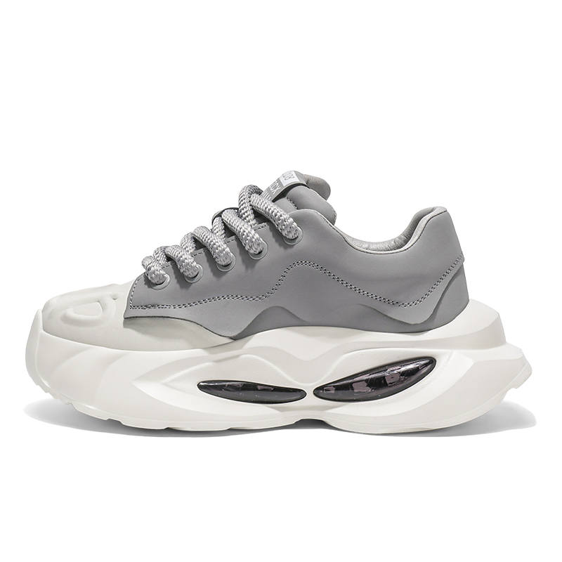 GONGNIUMEILI Pu Fashion Trend Slip Resistant Slip Resistant Low top Chunky Sneakers Men's
