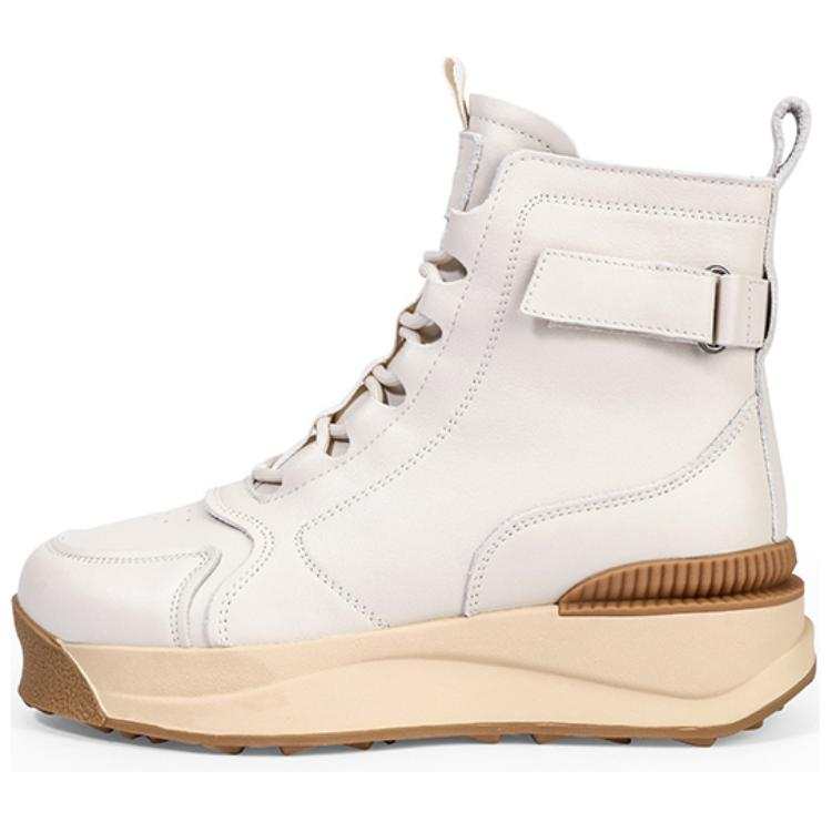 Rosa Bianca Top Grain Cow Leather Thermal Abrasion Resistant Thermal Abrasion Resistant Short Snow Boots Women's