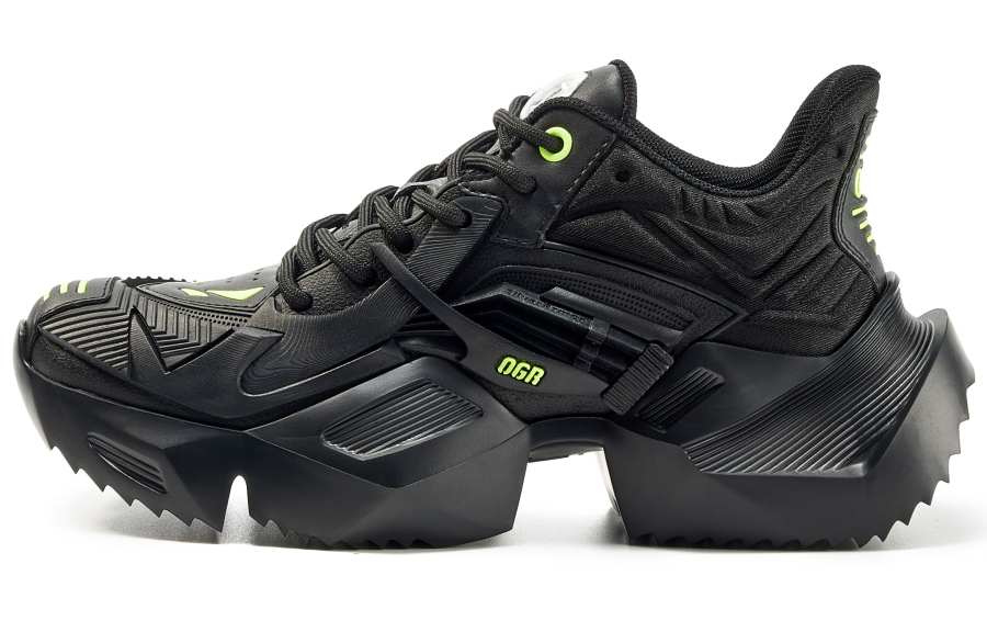 OGR Mecha 2.0 Collection Low top Chunky Sneakers Unisex Hardcore Black