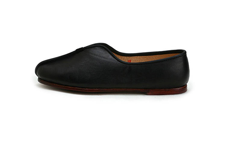 Neiliansheng Men's Handcrafted Leather Sole Shoes Top Grain Cow Leather Casual Shoes Men's Black