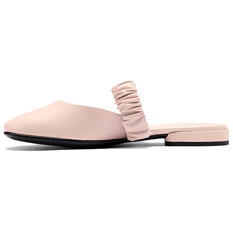 Ecco Annie Series Rubber Sole Abrasion Resistant Closed Toe Slippers Women's Nude Pink