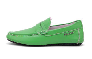 Mr.shang Gommino Loafers Men's Low Top Blue/Green