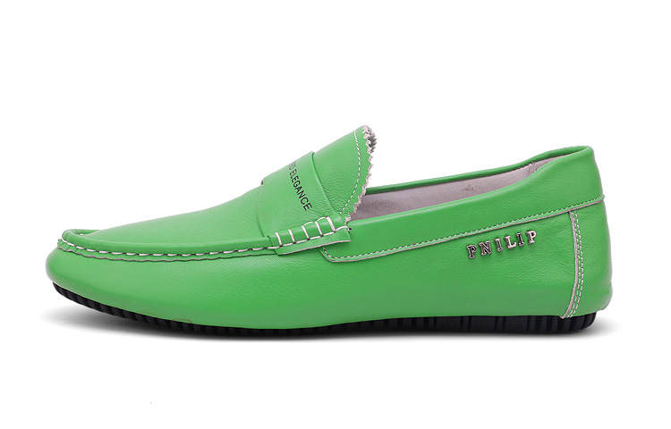 Mr.shang Gommino Loafers Men's Low Top Blue/Green