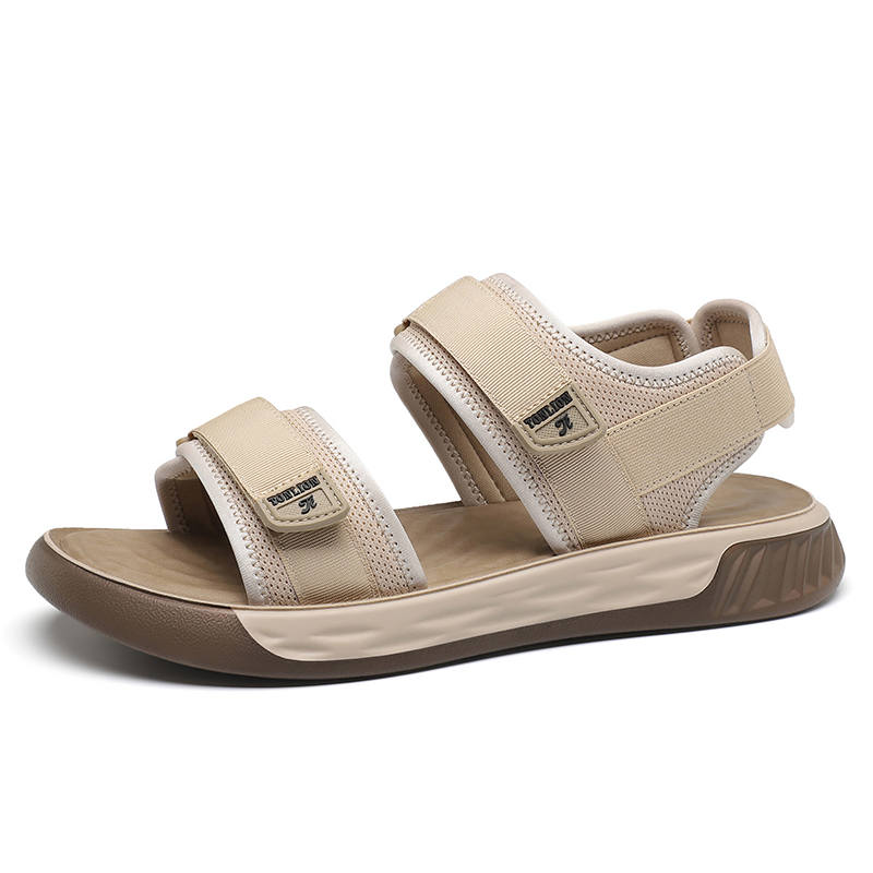 Tonlion Beach Sandals Men's Black/Beige