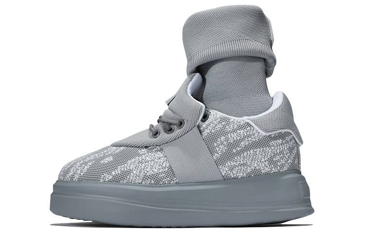 NORVINCY Casual Shoes Unisex High Top Gray