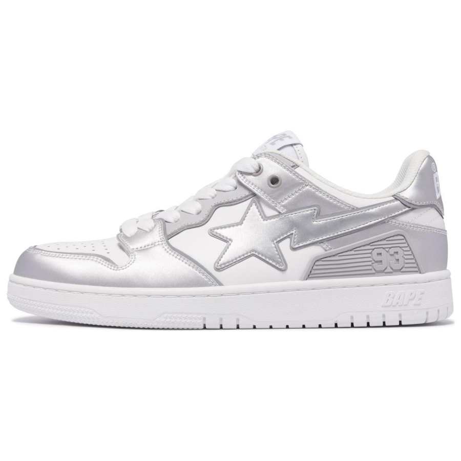 A BATHING APE Bape SK8 Sta Leather Low top Skateboard Shoes Women's