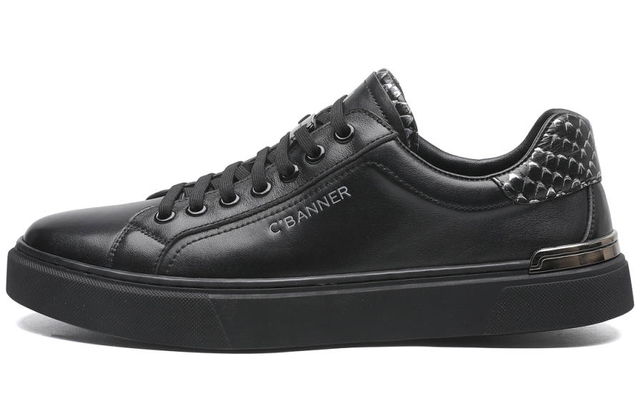 C°BANNER Comfortable And Trendy Low top Skateboard Shoes Men's Black