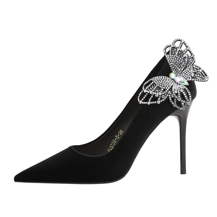 QITUMAUL Slim Heel High Heels 10cm Women's