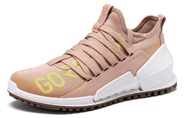 Ecco Striding 2.0 Series Leather Wear resistant And Lightweight Low top Casual Shoes Women's Pink
