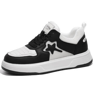 SULEGAO Low top Skateboard Shoes Unisex Black