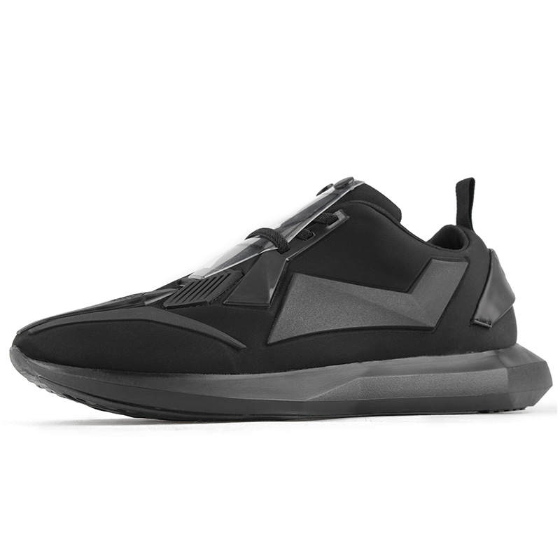 NORVINCY Low top Pure Black Skateboard Shoes Unisex