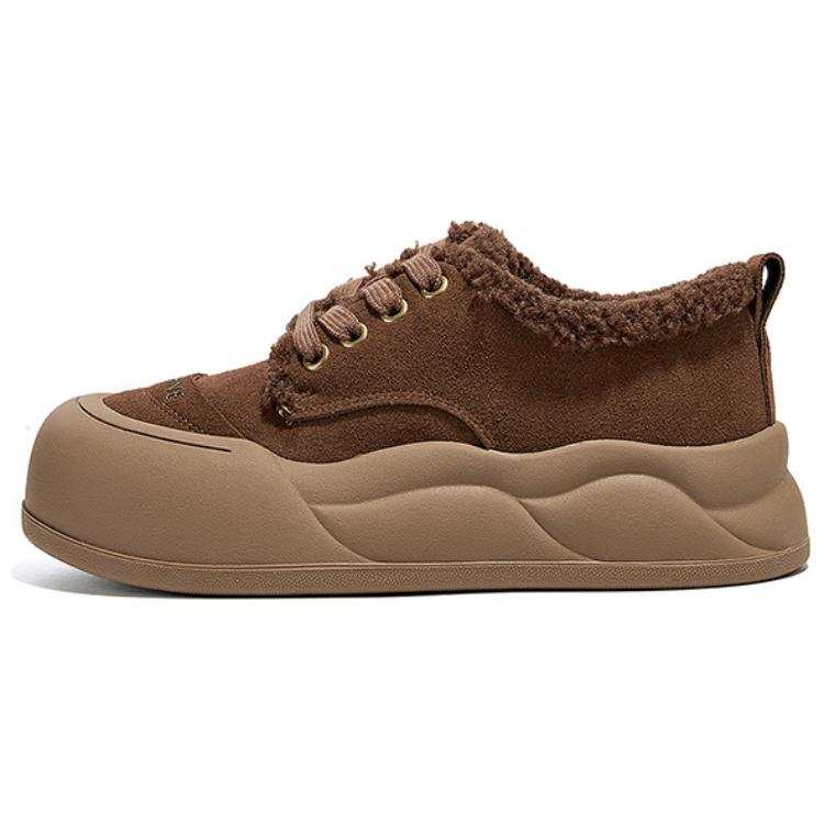 DAPHNE Cow Split Leather Classic And Versatile Vintage Minimalist Style Fleece Lined Low top Casual Shoes Women's