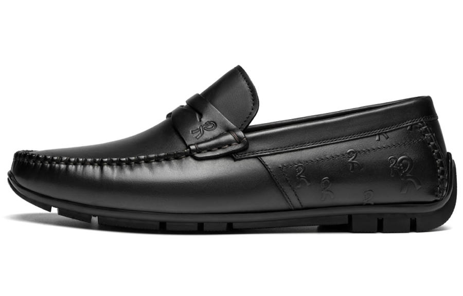 ROBERTA DI CAMERINO Cow Leather Casual Shoes Men's Black Gray