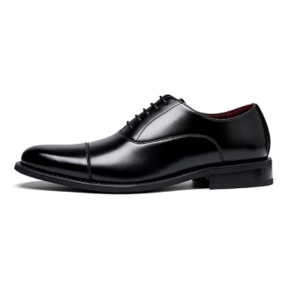 NIANZOUSUO Dress Shoes Men's Low Top Black/Brown