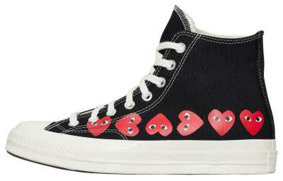 CDG Play Converse Comme Des Garçons PLAY X Chuck 70 High 'Multi Heart - Black'