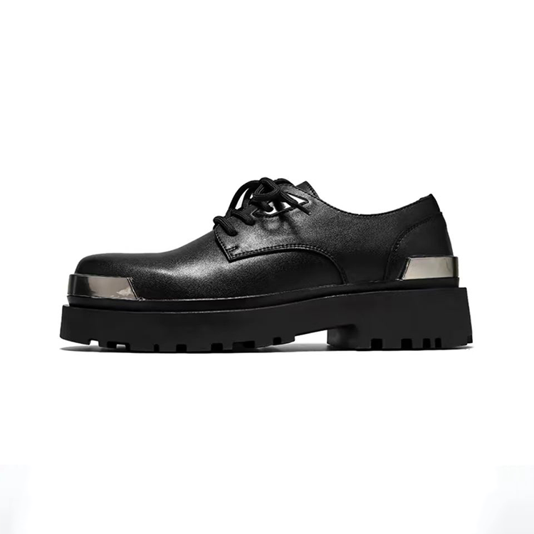 LUNMADENG Microfiber Leather Casual Shoes Unisex Black