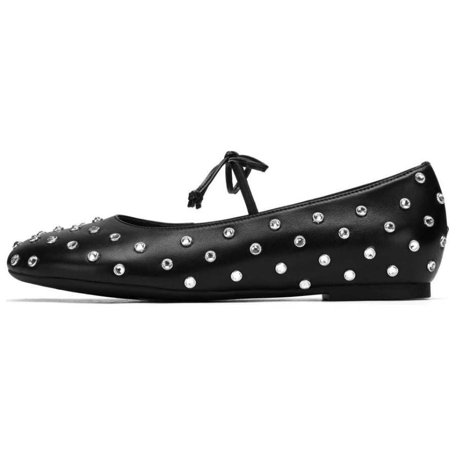73Hours Naughty Little Devil Flat Mary Jane Shoes Women's Ecru/Black