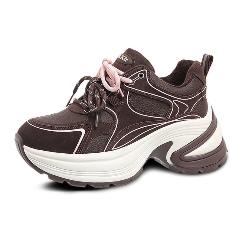 JIANGBANG Fabric Versatile Comfortable, Fashion Fleece Lined Platform Sports Slip Resistant Height Increasing Thermal