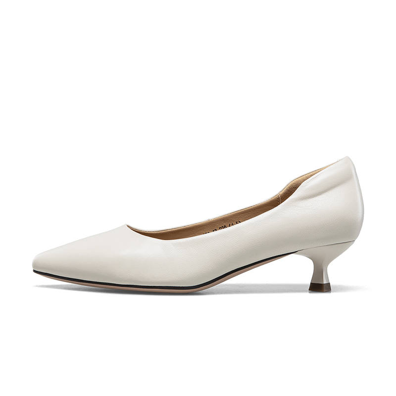 KANGNAI Sheepskin Slim Heel High Heels Women's