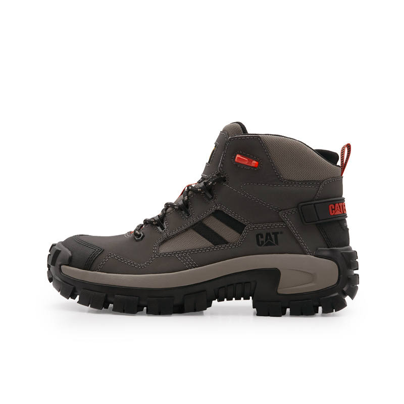 CAT CAT Invader Mid Vent CT SS23 Cow Split Leather Short Combat Boots Men's Dark Green