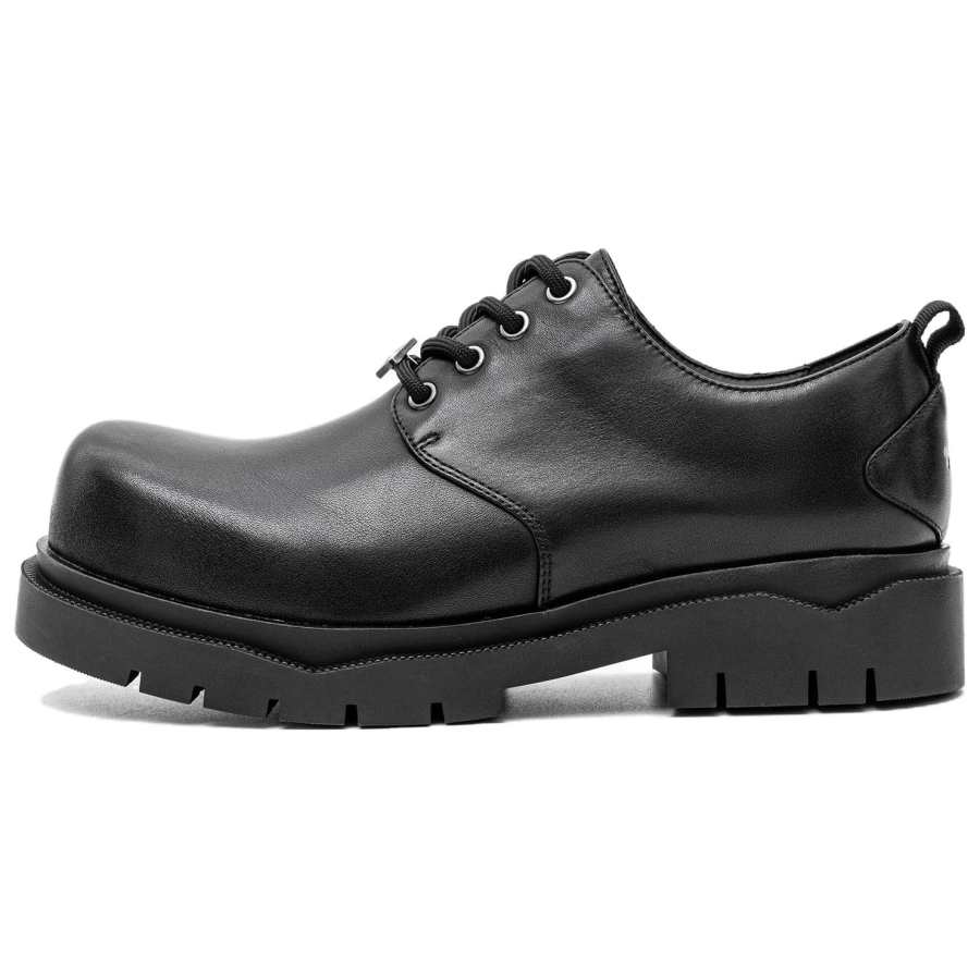 TBOF Casual Leather Shoes Men's Low Top Black