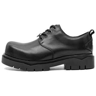 TBOF Casual Leather Shoes Men's Low Top Black