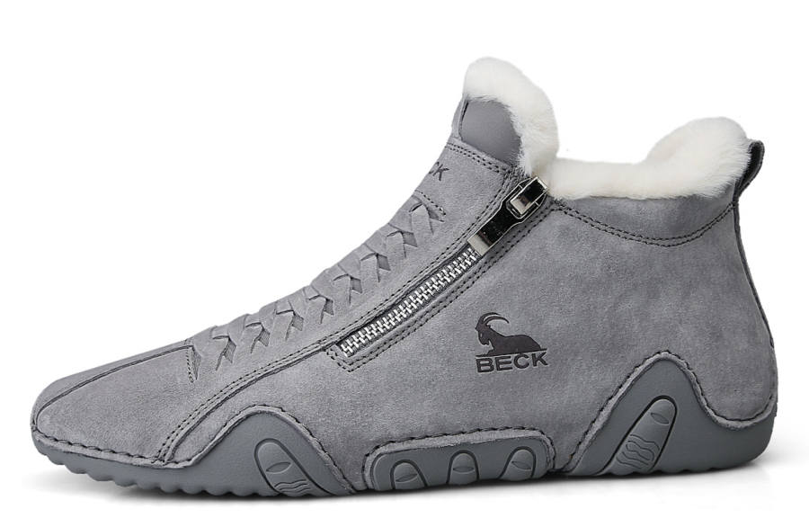BECK Thermal Cushioning Everyday Commute, Fleece Lined Comfortable Short Snow Boots Men's