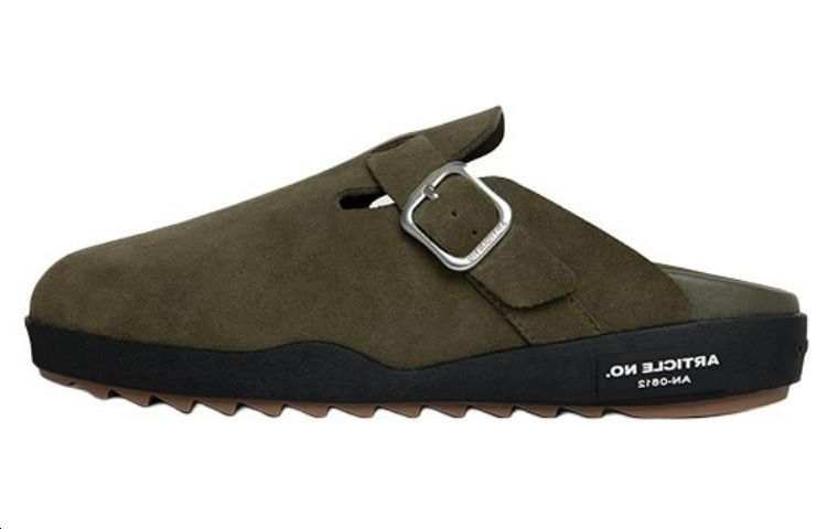 ARTICLE NO. ARTICLE NO. Cow Leather Closed Toe Slippers Unisex Green