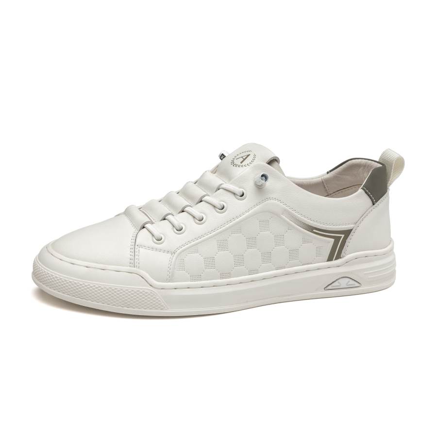 AOKANG Cow Leather Casual Shoes Men's White