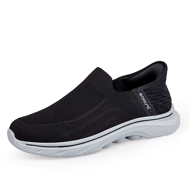 RONGSHI Fabric Wear resistant, Lightweight, Breathable, And Non slip. Elderly Casual Shoes Slip on Men's