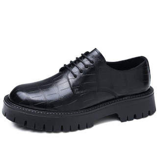 BEIOUTU Microfiber Leather Casual Shoes Men's Black