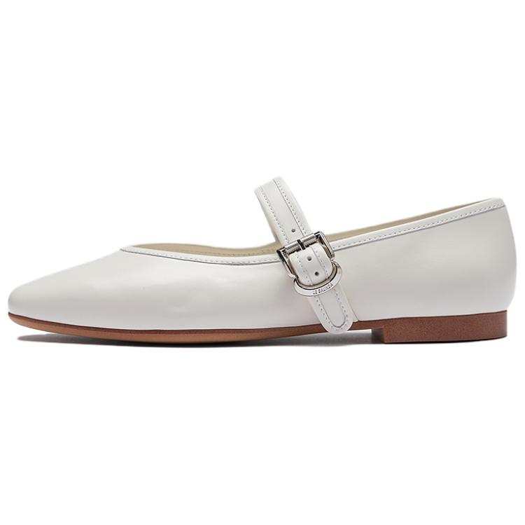 Le Saunda Sheepskin Flat Mary Jane Shoes Women's