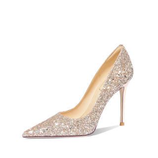 Holy Rose Romantic Galaxy Slim Heel Commemoration High Heels Women's Gold